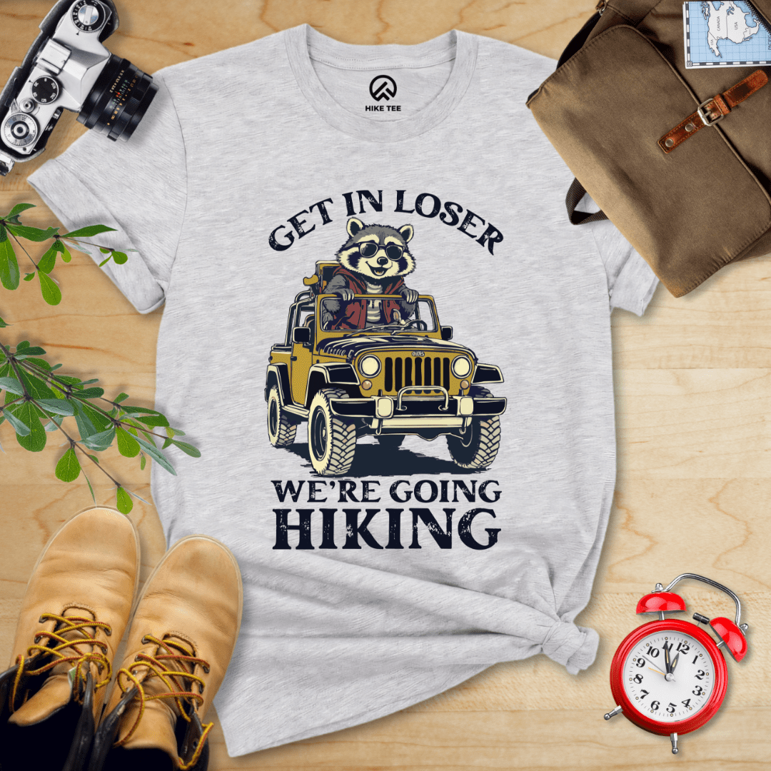 Hike Tee T-Shirt Athletic Heather / S Get in Loser, We'r Going Hiking Shirt