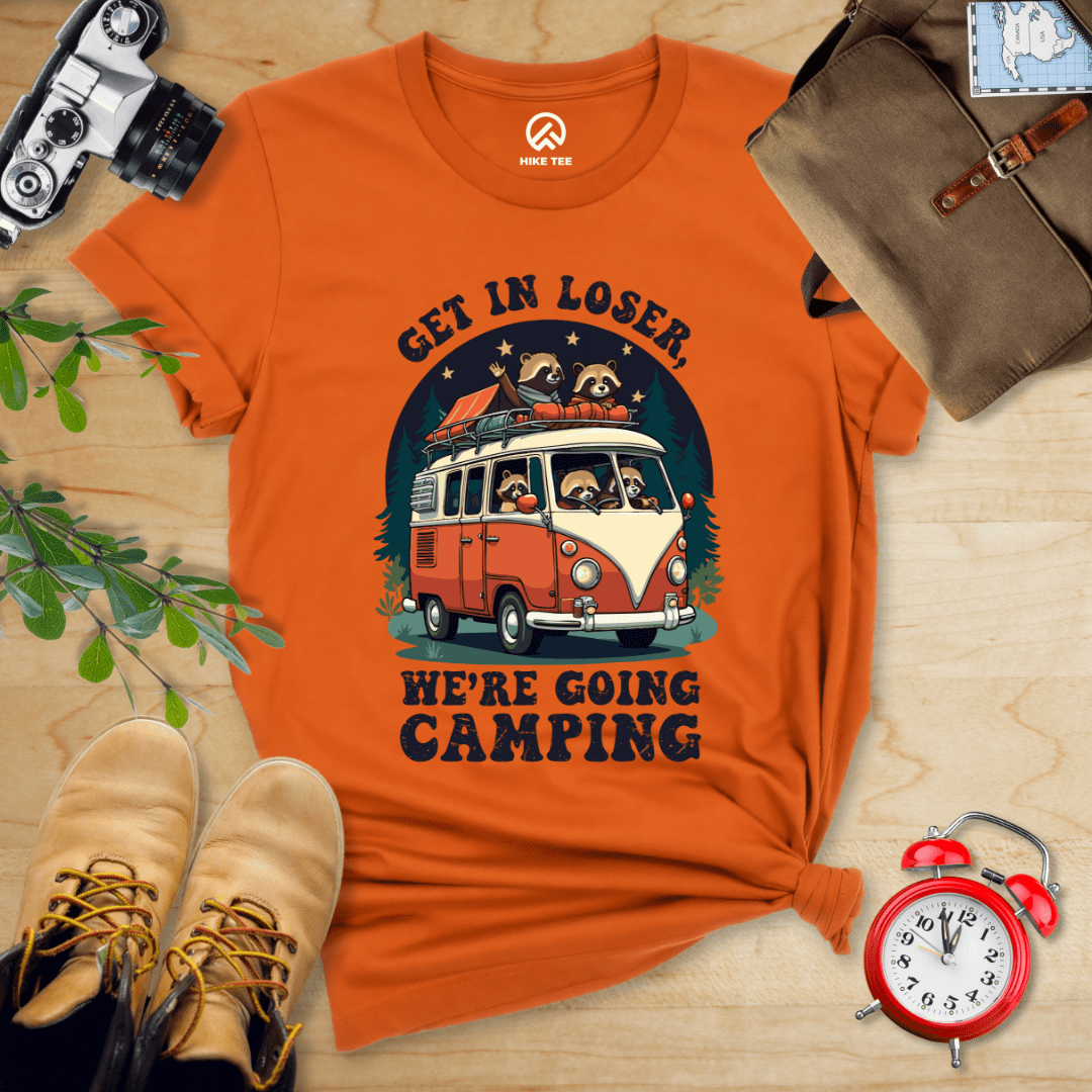 Hike Tee T-Shirt Autumn / S Get in Loser, We're Going Camping Shirt
