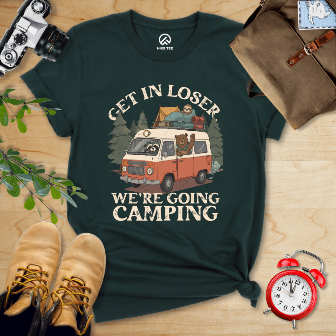 Hike Tee T-Shirt Forest / S Get in Loser We're Going Camping Shirt