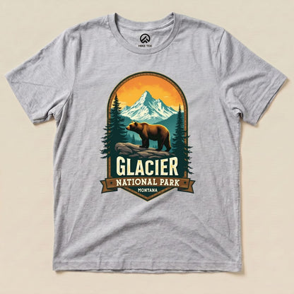 Hike Tee T-Shirt Athletic Heather / S Glacier Grizzly Bear Shirt