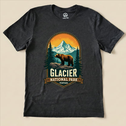 Hike Tee T-Shirt Dark Grey Heather / S Glacier Grizzly Bear Shirt