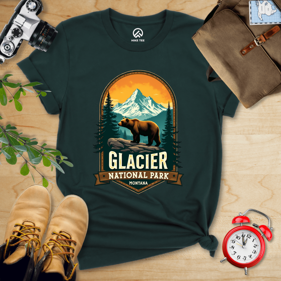 Hike Tee T-Shirt Forest / S Glacier Grizzly Bear Shirt