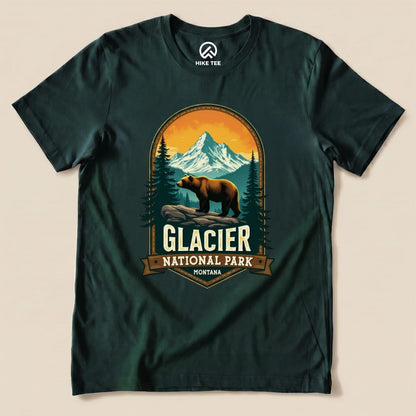 Hike Tee T-Shirt Forest / S Glacier Grizzly Bear Shirt