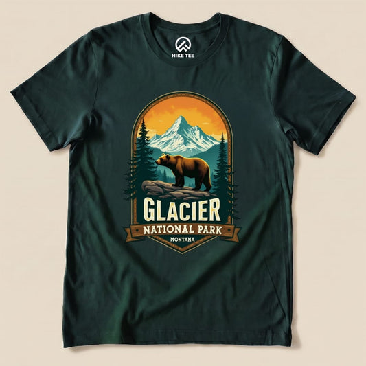 Hike Tee T-Shirt Forest / S Glacier Grizzly Bear Shirt