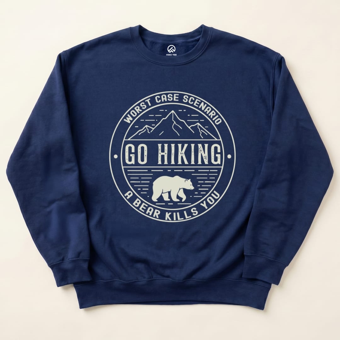 Go Hiking Sweatshirt Hike Tee Sweatshirt Navy / S