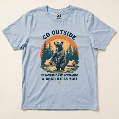 Hike Tee T-Shirt Baby Blue / S Go Outside Shirt