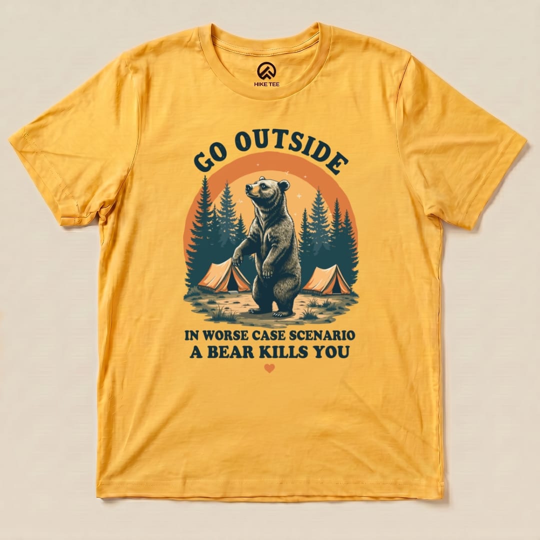 Hike Tee T-Shirt Gold / S Go Outside Shirt