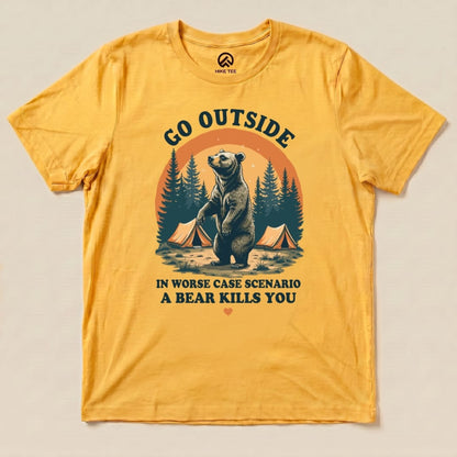 Hike Tee T-Shirt Gold / S Go Outside Shirt