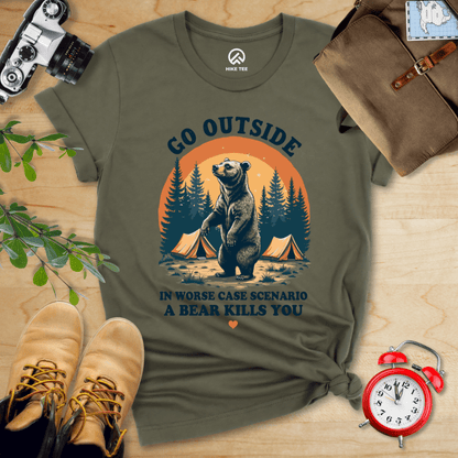 Hike Tee T-Shirt Military Green / S Go Outside Shirt