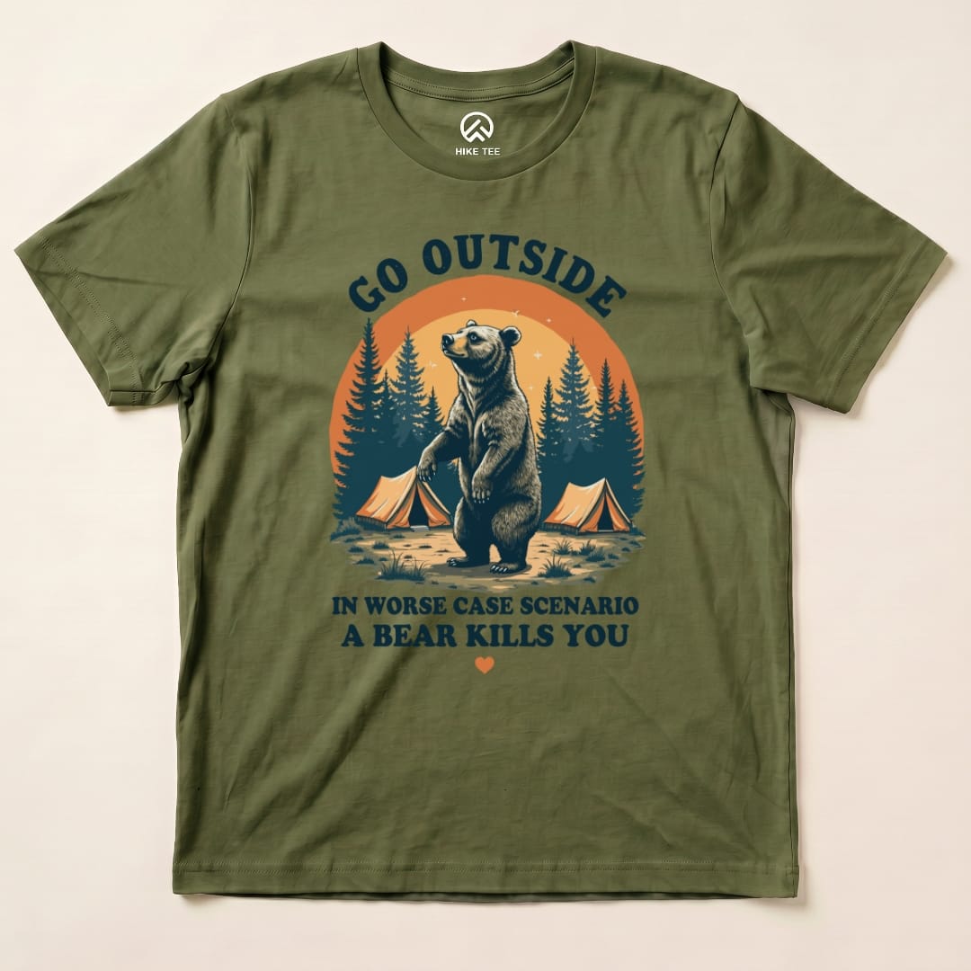 Hike Tee T-Shirt Military Green / S Go Outside Shirt