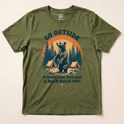 Hike Tee T-Shirt Military Green / S Go Outside Shirt