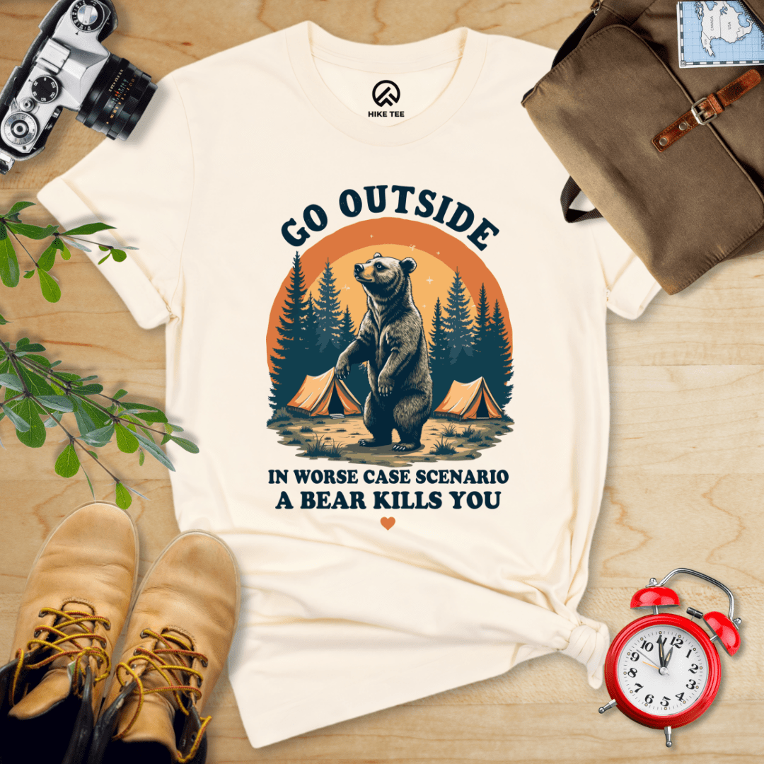 Hike Tee T-Shirt Natural / S Go Outside Shirt