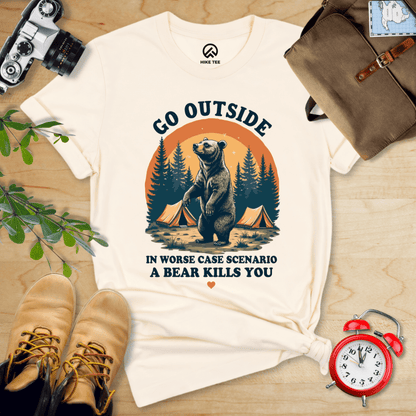 Hike Tee T-Shirt Natural / S Go Outside Shirt