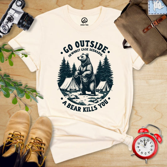 Hike Tee T-Shirt Natural / S Go Outside Shirt