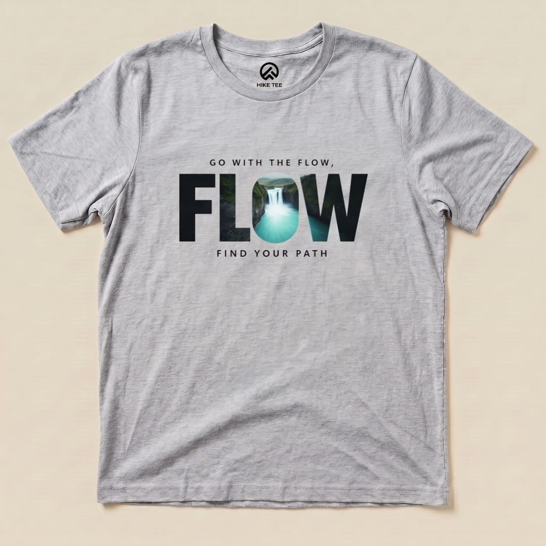 Go With The Flow Shirt Hike Tee T-Shirt Athletic Heather / S