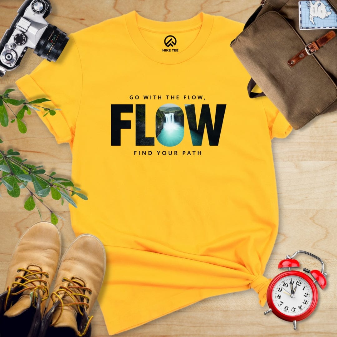 Hike Tee T-Shirt Gold / S Go With The Flow Shirt
