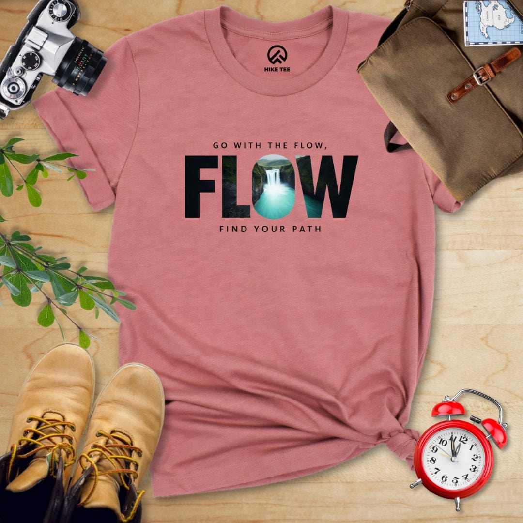 Hike Tee T-Shirt Heather Mauve / S Go With The Flow Shirt