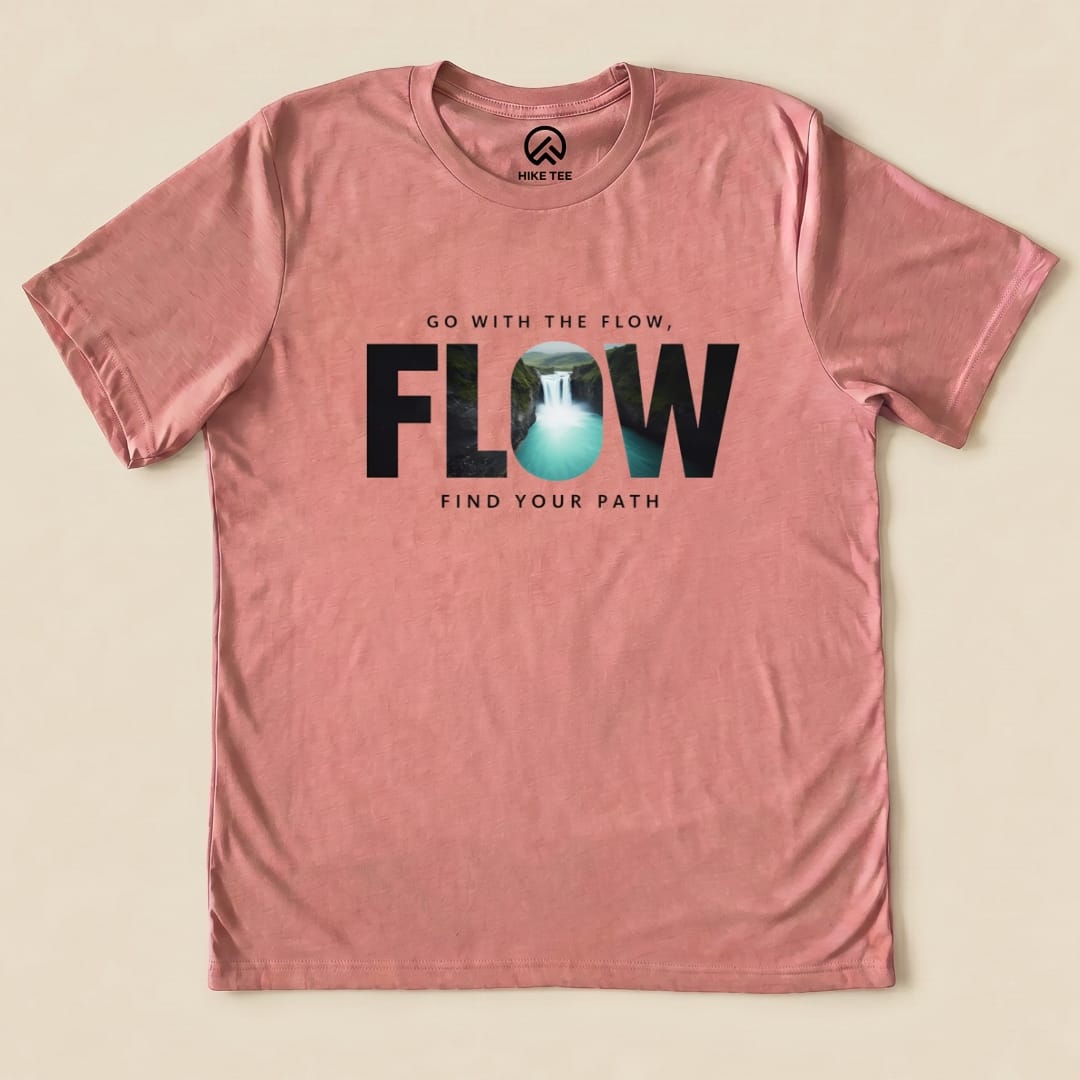 Go With The Flow Shirt Hike Tee T-Shirt Heather Mauve / S