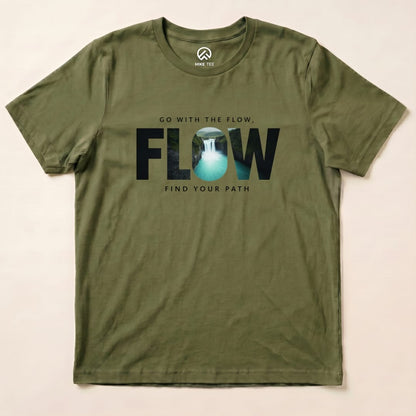Go With The Flow Shirt Hike Tee T-Shirt Military Green / S
