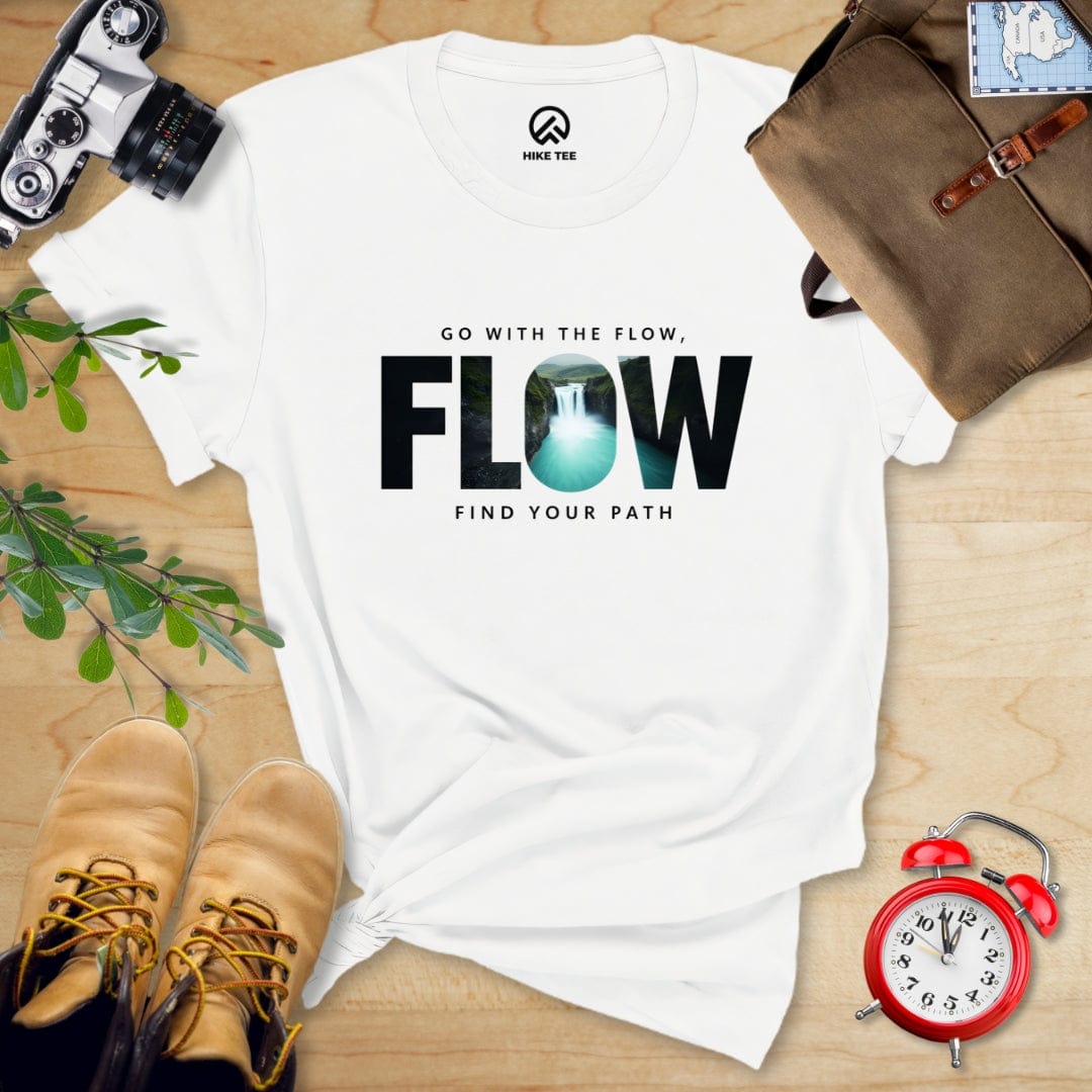 Hike Tee T-Shirt White / S Go With The Flow Shirt