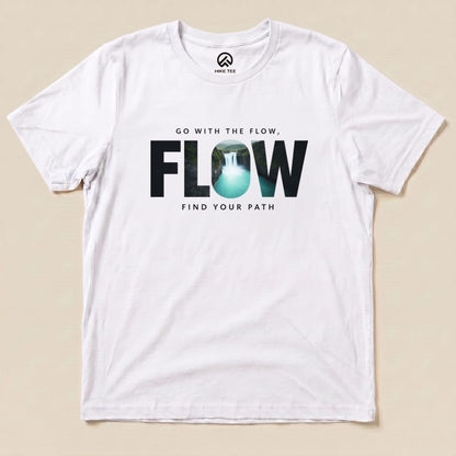 Go With The Flow Shirt Hike Tee T-Shirt White / S
