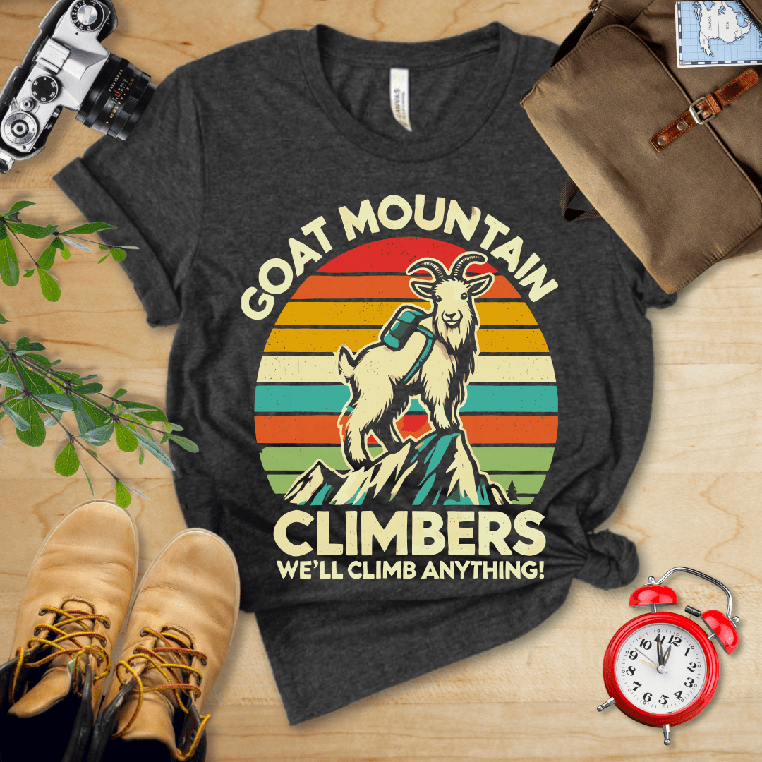 Printify T-Shirt Dark Grey Heather / S Goat Mountain Climbers Shirt