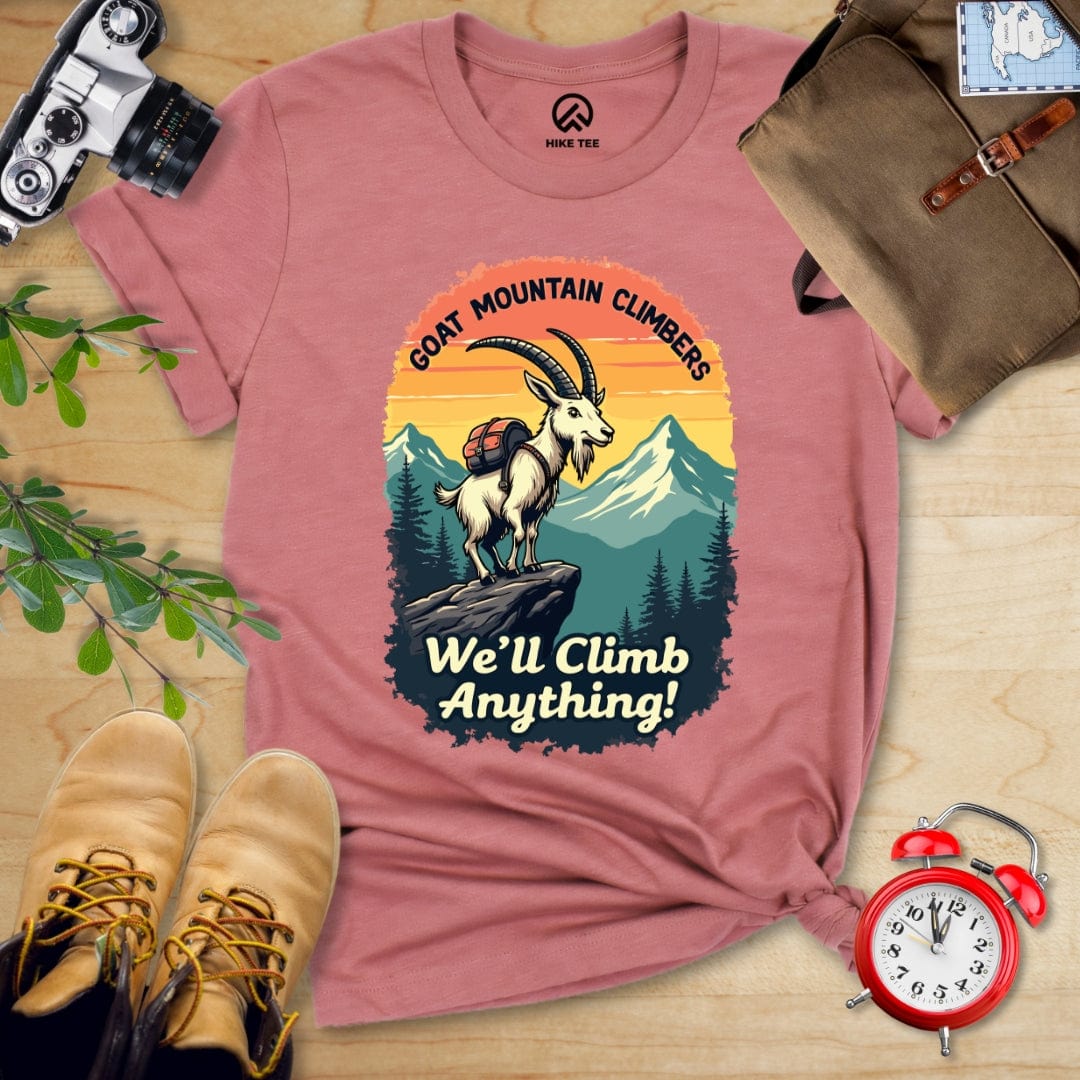 Hike Tee T-Shirt Heather Mauve / S Goat Mountain Climbers Shirt