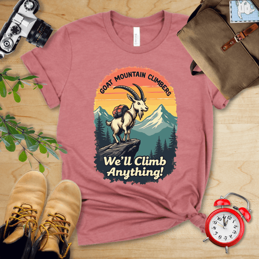 Hike Tee T-Shirt Heather Mauve / S Goat Mountain Climbers Shirt
