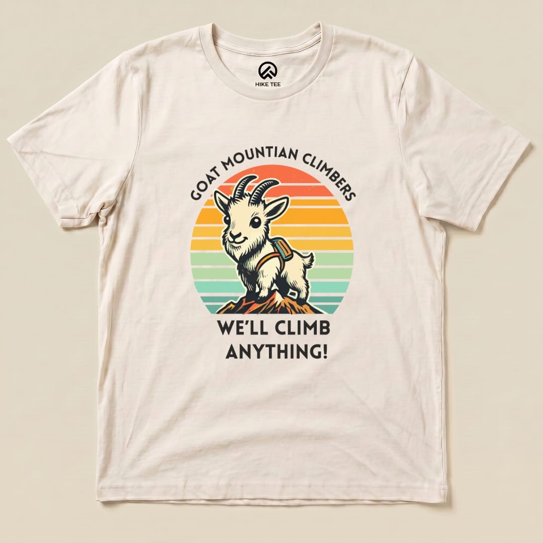 Goat Mountain Climbers Shirt Hike Tee T-Shirt Natural / S