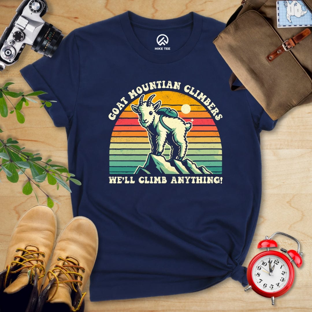 Hike Tee T-Shirt Navy / S Goat Mountain Climbers Shirt