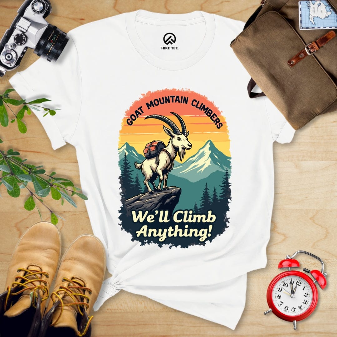 Hike Tee T-Shirt White / S Goat Mountain Climbers Shirt