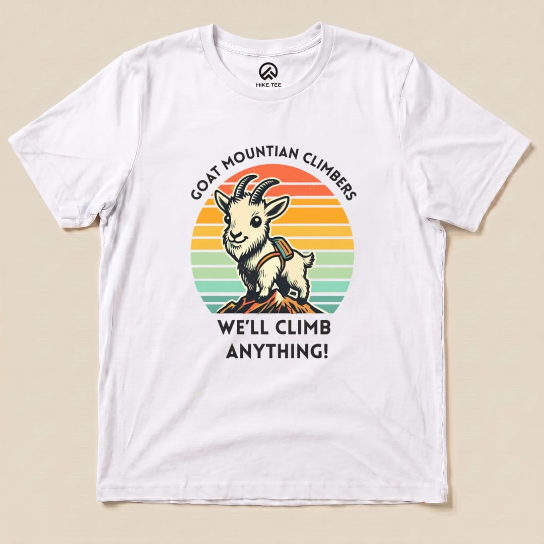 Goat Mountain Climbers Shirt Hike Tee T-Shirt White / S