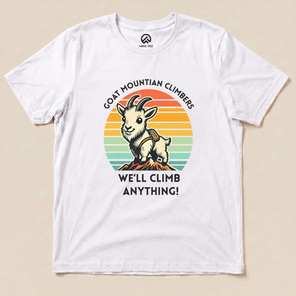 Goat Mountain Climbers Shirt Hike Tee T-Shirt White / S