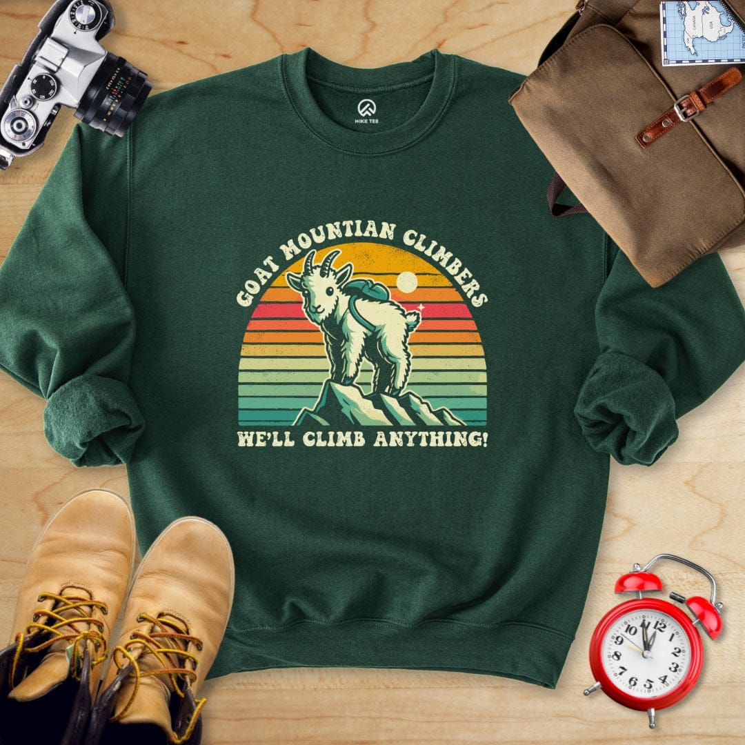 Hike Tee Sweatshirt Forest Green / S Goat Mountain Climbers Sweatshirt