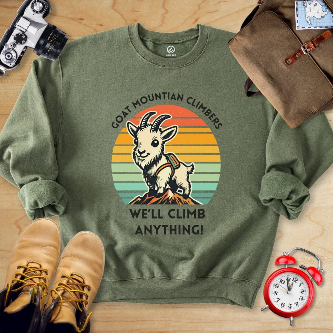 Hike Tee Sweatshirt Military Green / S Goat Mountain Climbers Sweatshirt