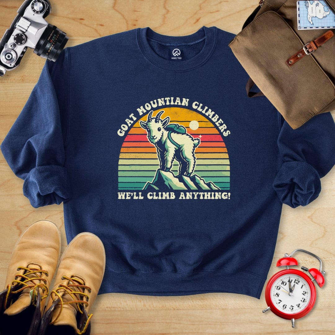 Hike Tee Sweatshirt Navy / S Goat Mountain Climbers Sweatshirt