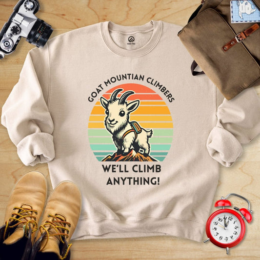 Hike Tee Sweatshirt Sand / S Goat Mountain Climbers Sweatshirt