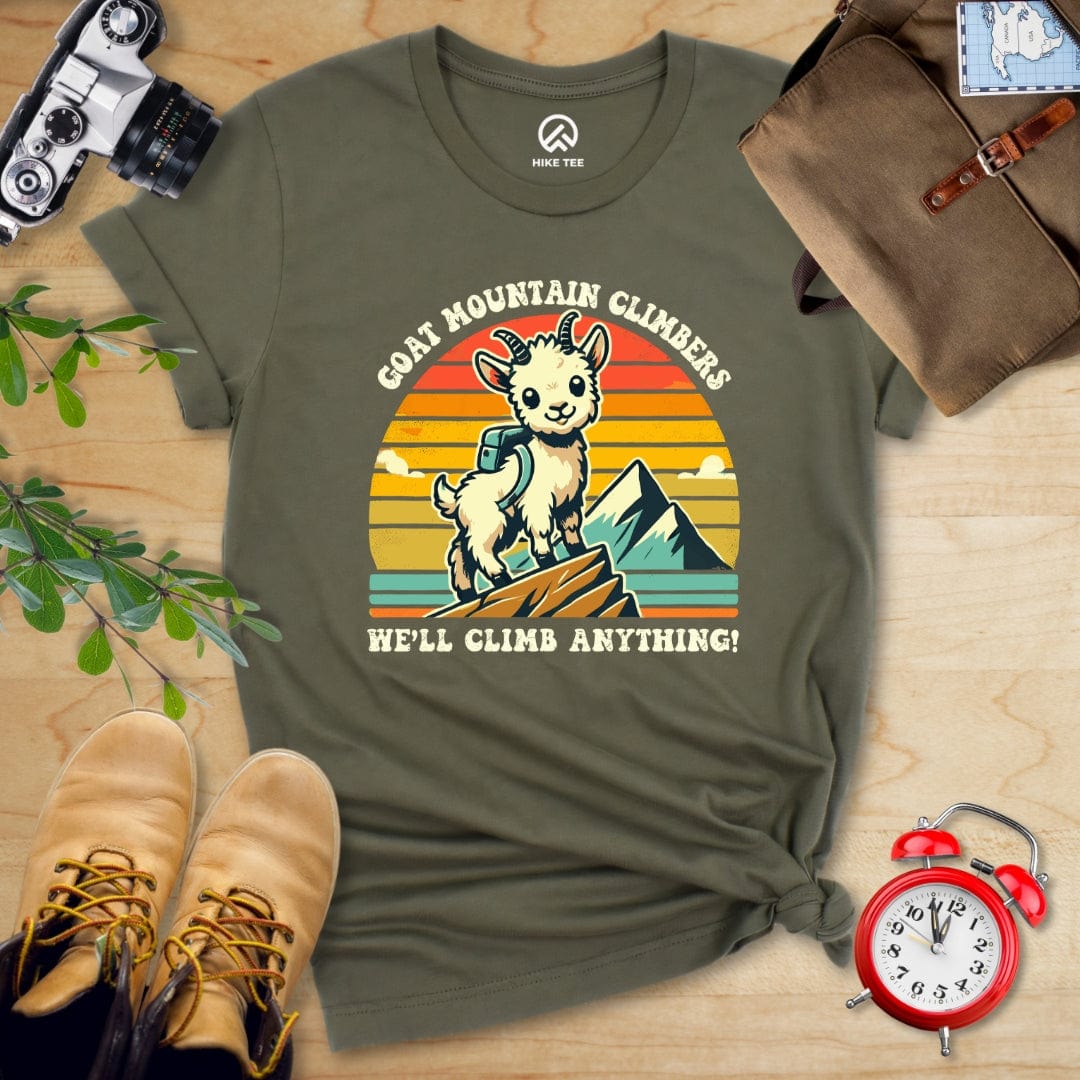 Hike Tee T-Shirt Military Green / S Goat Mountain Climbers