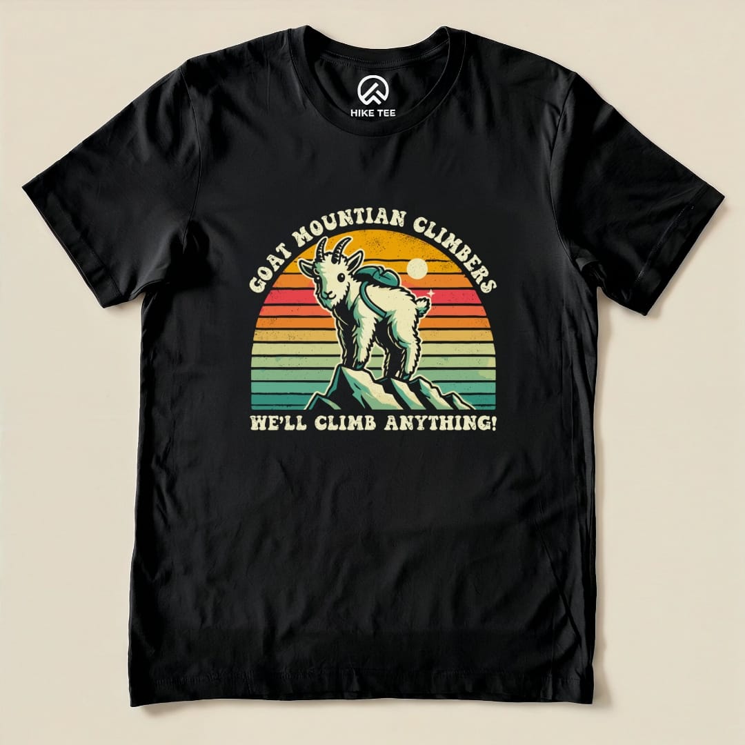 Goat Mountain Climbers Vintage Shirt Hike Tee T-Shirt Black / S