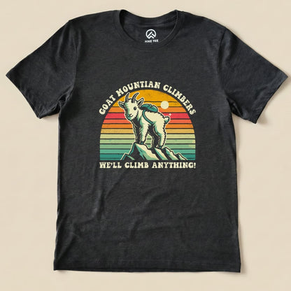 Goat Mountain Climbers Vintage Shirt Hike Tee T-Shirt Dark Grey Heather / S