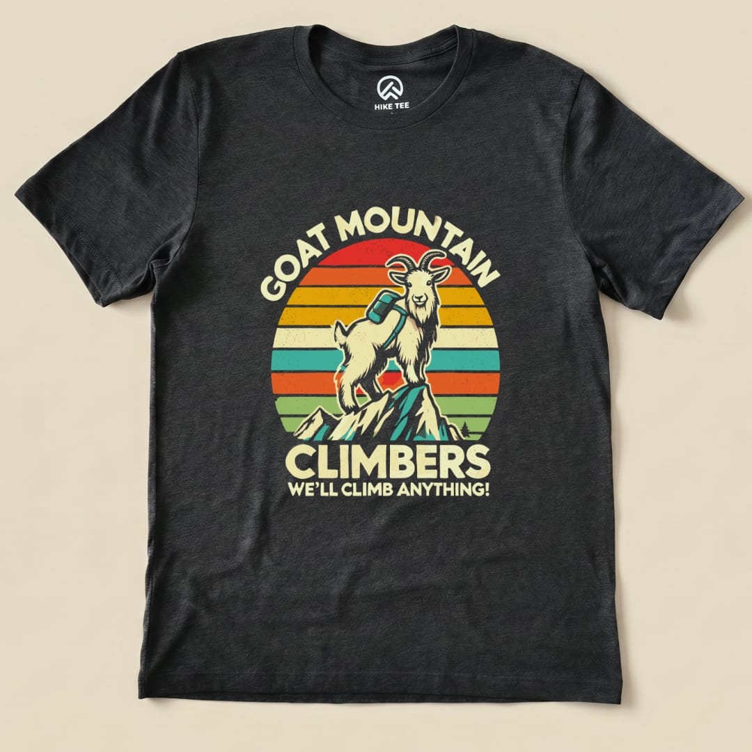 Goat Mountain Shirt Hike Tee T-Shirt Dark Grey Heather / S