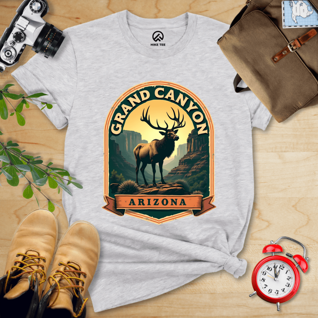 Hike Tee T-Shirt Athletic Heather / S Grand Canyon Elk Shirt