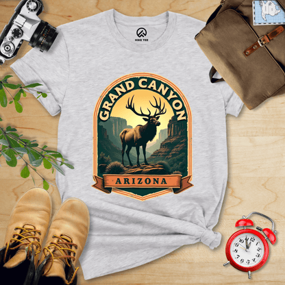 Hike Tee T-Shirt Athletic Heather / S Grand Canyon Elk Shirt