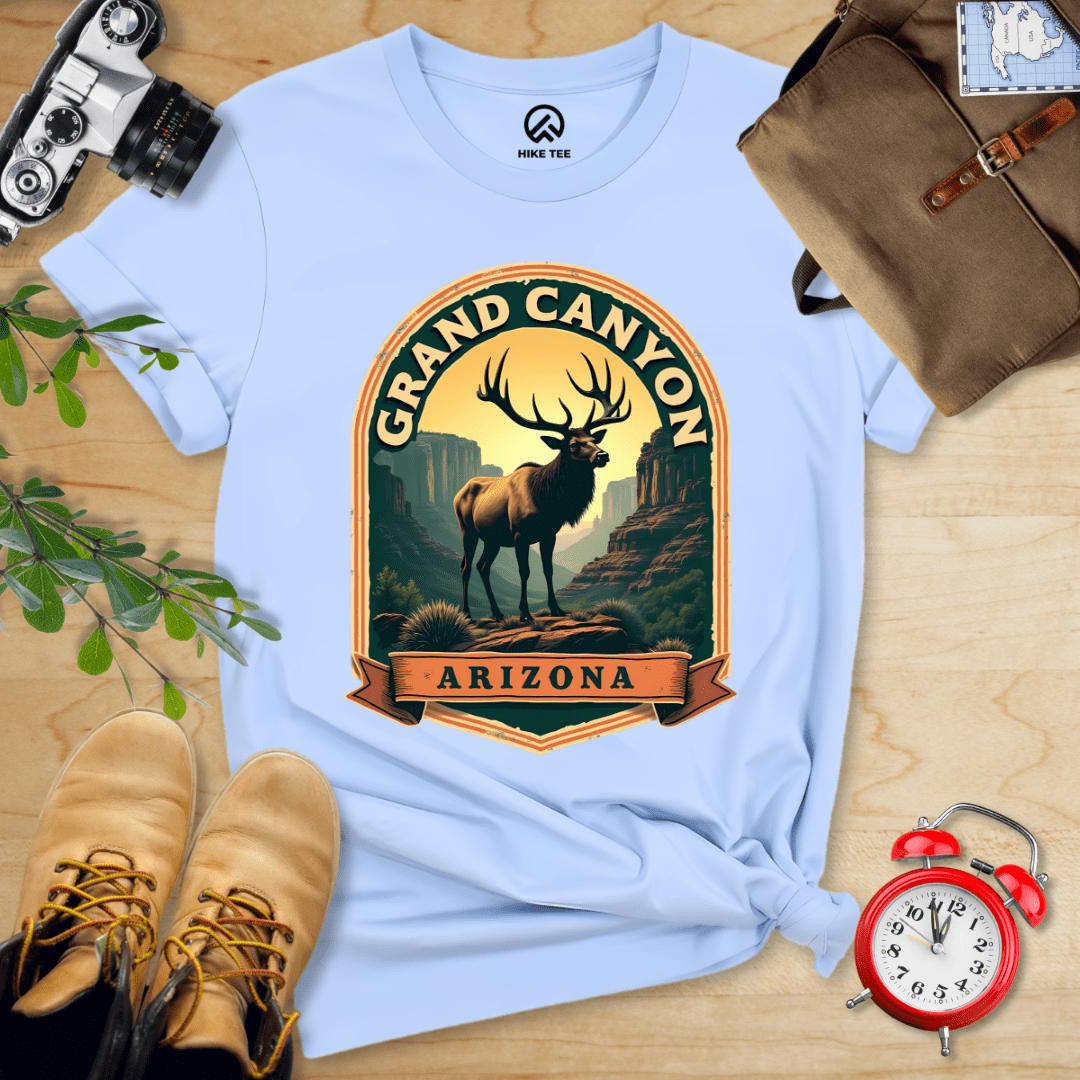 Hike Tee T-Shirt Baby Blue / S Grand Canyon Elk Shirt
