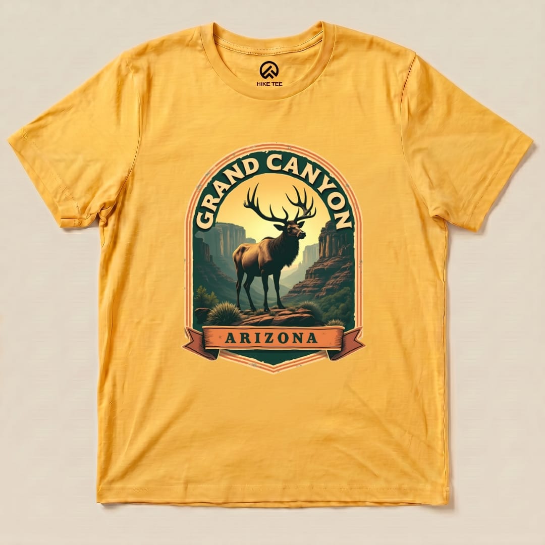Grand Canyon Elk Shirt Hike Tee T-Shirt Gold / S