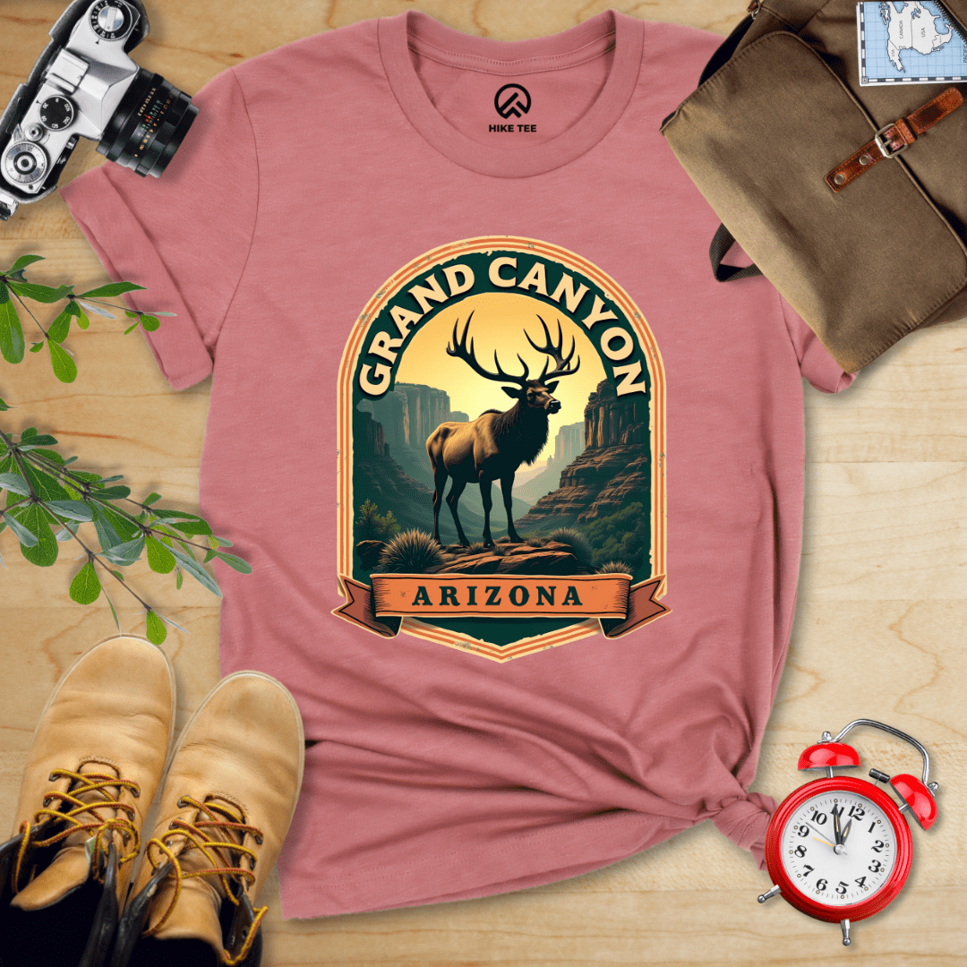 Hike Tee T-Shirt Heather Mauve / S Grand Canyon Elk Shirt