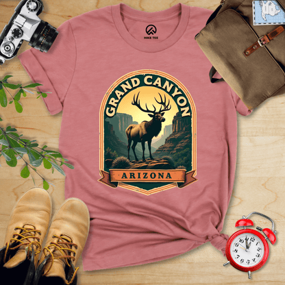 Hike Tee T-Shirt Heather Mauve / S Grand Canyon Elk Shirt