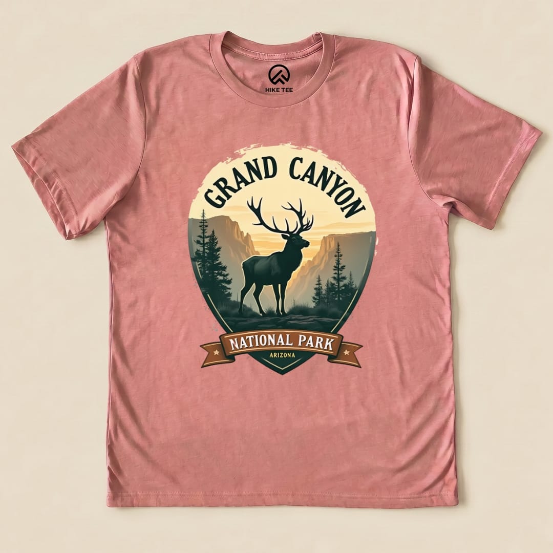 Grand Canyon Elk Shirt Hike Tee T-Shirt Heather Mauve / S