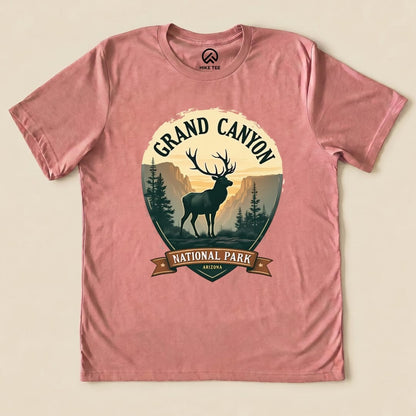 Grand Canyon Elk Shirt Hike Tee T-Shirt Heather Mauve / S