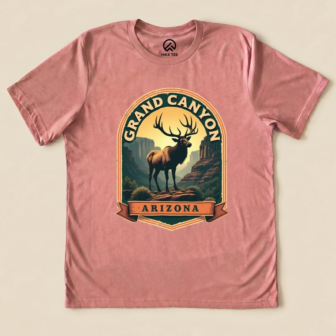 Grand Canyon Elk Shirt Hike Tee T-Shirt Heather Mauve / S